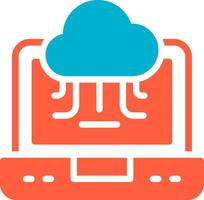 Cloud-Service kreatives Icon-Design vektor