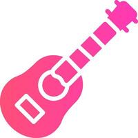 akustisk gitarr kreativ ikon design vektor
