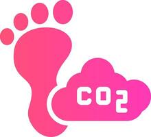 Kohlenstoff Fußabdruck kreativ Symbol Design vektor