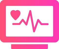 EKG-Monitor kreatives Icon-Design vektor