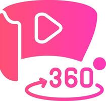 360 Grad Video kreativ Symbol Design vektor