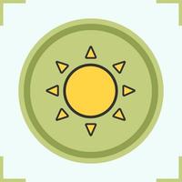Symbol für Sonnenfarbe. Sonnenschein. isolierte Vektorillustration vektor