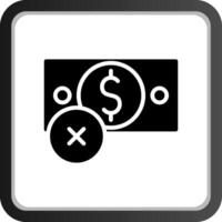 kein Geld kreatives Icon-Design vektor