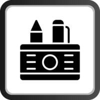 Federmäppchen kreatives Icon-Design vektor