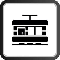 Straßenbahn kreatives Icon-Design vektor