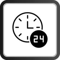 24 timmar Stöd kreativ ikon design vektor