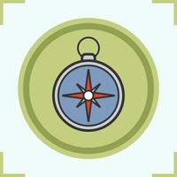 Kompass-Farbsymbol. isolierte Vektorillustration vektor