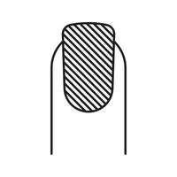 Lineares Symbol für matten Nagellack. dünne Linie Abbildung. Kontursymbol. Vektor isolierte Umrisszeichnung