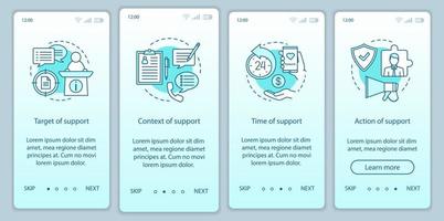 Corporate Social Responsibility Onboarding Mobile App-Seitenbildschirmvektorvorlage vektor