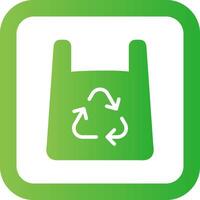 Recycling-Plastiktüte kreatives Icon-Design vektor