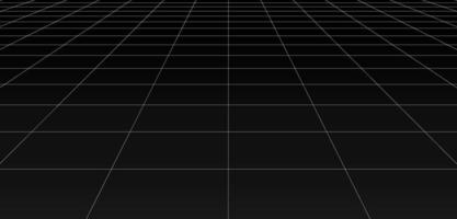 tomt futuristiskt digitalt rum grå-svart bakgrund med vit rutnät utrymme linje färg yta vektor