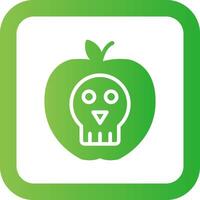 kreatives Icon-Design mit vergiftetem Apfel vektor