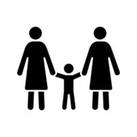 lesbisches Familienzeichensymbol vektor