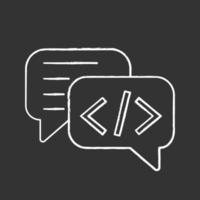 Chatbot-Codierung Kreidesymbol vektor