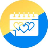 Hochzeitstag kreatives Icon-Design vektor