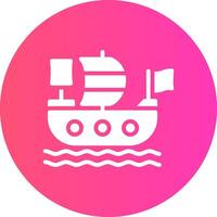 Piratenschiff kreatives Icon-Design vektor