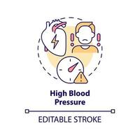 Symbol für das Konzept des hohen Blutdrucks vektor