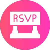 rsvp kreatives Icon-Design vektor