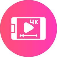 Video-Streaming kreatives Icon-Design vektor