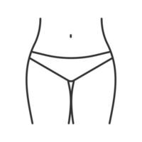bikini zon linjär ikon. tunn linje illustration. kontursymbol. vektor isolerade konturritning