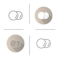 Wattepads-Symbol. flaches Design, lineare und Farbstile. isolierte vektorillustrationen vektor