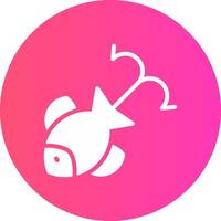 fisk lockande medel kreativ ikon design vektor