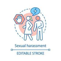 Symbol für sexuelle Belästigung vektor