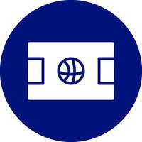 Basketballplatz kreatives Icon-Design vektor