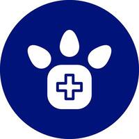 Veterinärfuß kreatives Icon-Design vektor