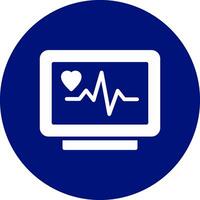 EKG-Monitor kreatives Icon-Design vektor