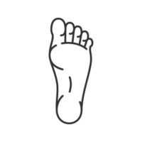 Fuß lineares Symbol. dünne Linie Abbildung. Kontursymbol. Vektor isolierte Umrisszeichnung