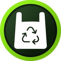 Recycling-Plastiktüte kreatives Icon-Design vektor