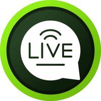 Live-Chat kreatives Icon-Design vektor