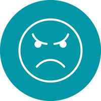 Angry Emoticon Vector Icon