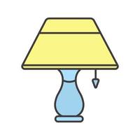 bordslampans färgikon. isolerad vektor illustration
