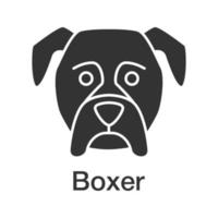 boxer glyph ikon vektor