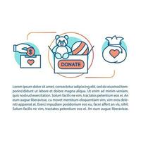 donation koncept linjär illustration vektor