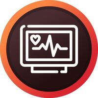 EKG-Monitor kreatives Icon-Design vektor