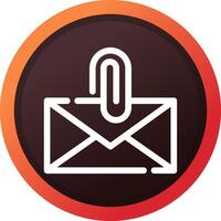 Datei anhängen E-Mail kreatives Icon-Design vektor