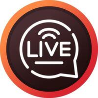 Live-Chat kreatives Icon-Design vektor