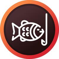 fastnat fisk kreativ ikon design vektor