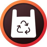 Recycling-Plastiktüte kreatives Icon-Design vektor