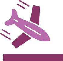 Flugzeug Glyphe zwei Farbe Symbol vektor