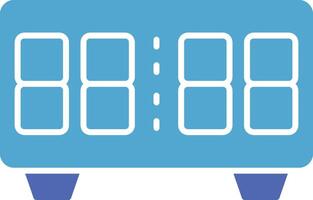 digital klocka glyf två Färg ikon vektor