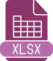 XLSX Glyphe zwei Farbe Symbol vektor