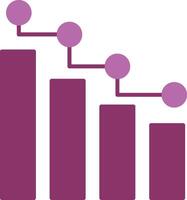 Statistiken Glyphe zwei Farbe Symbol vektor