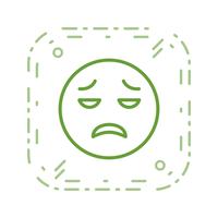 Enttäuschte Emoji-Vektor-Ikone vektor