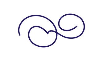 Monoline-Kalligraphie-skandinavischer Volksflourishvektorteiler. Gestaltungselement für Hochzeit und Valentinstag, Geburtstagsgrußkarte vektor