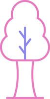 Baum linear zwei Farbe Symbol vektor