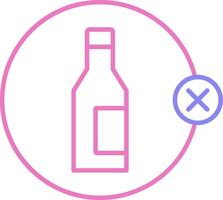 Nein Alkohol linear zwei Farbe Symbol vektor